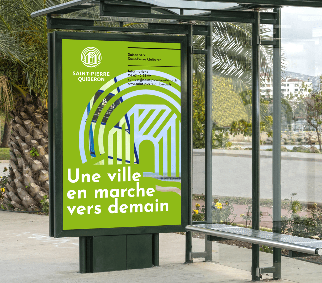 Affiches d'abribus de la ville de Saint-Pierre Quiberon