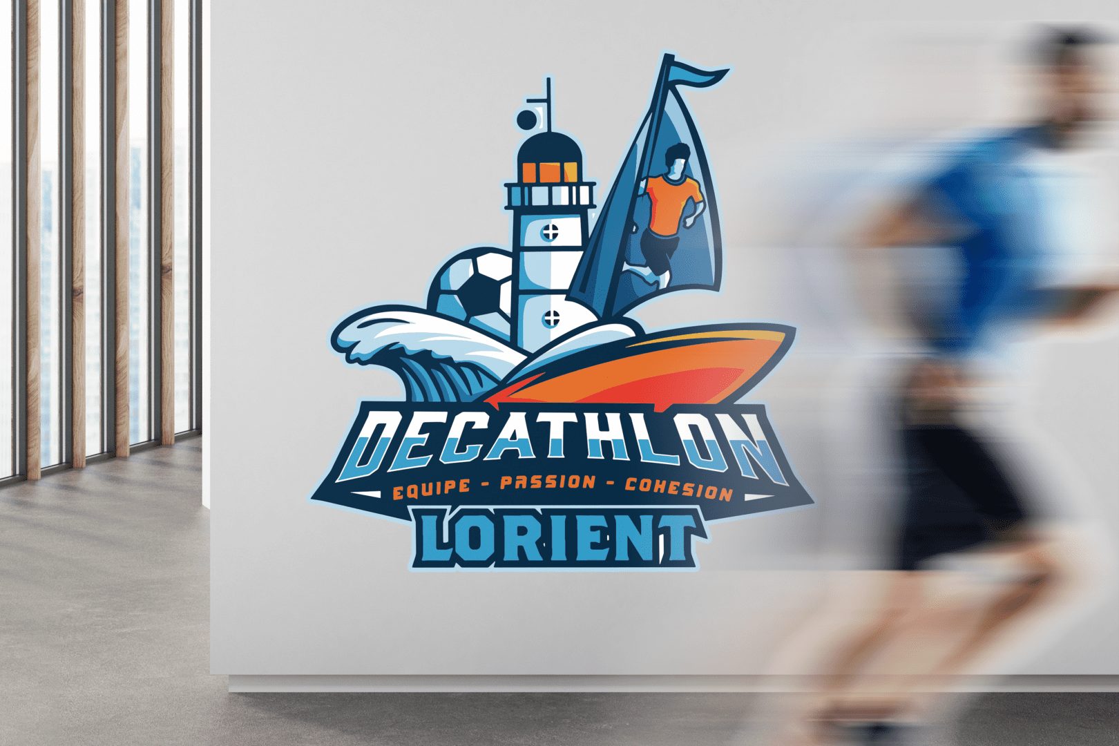 Logo mural Decathlon